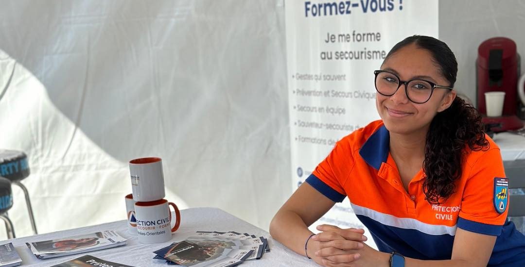 alt = la protection civile présente à la Foire Expo à Perpignan