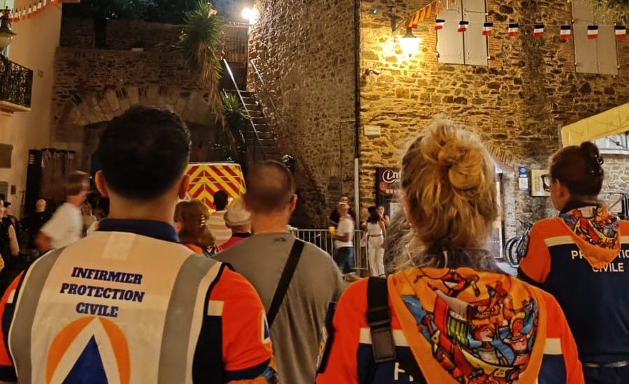 alt = la protection civile mobilisée lors de la fête Saint-Vincent à Collioure
