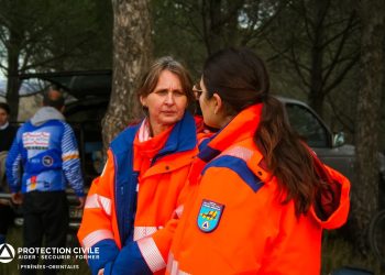 alt = La Protection Civile mobilisée le 9 février dernier dans la commune de Thuir lors du XC Olympique
