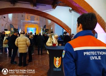 alt = la protection civile présente lors des veoux du Maire à Perpignan